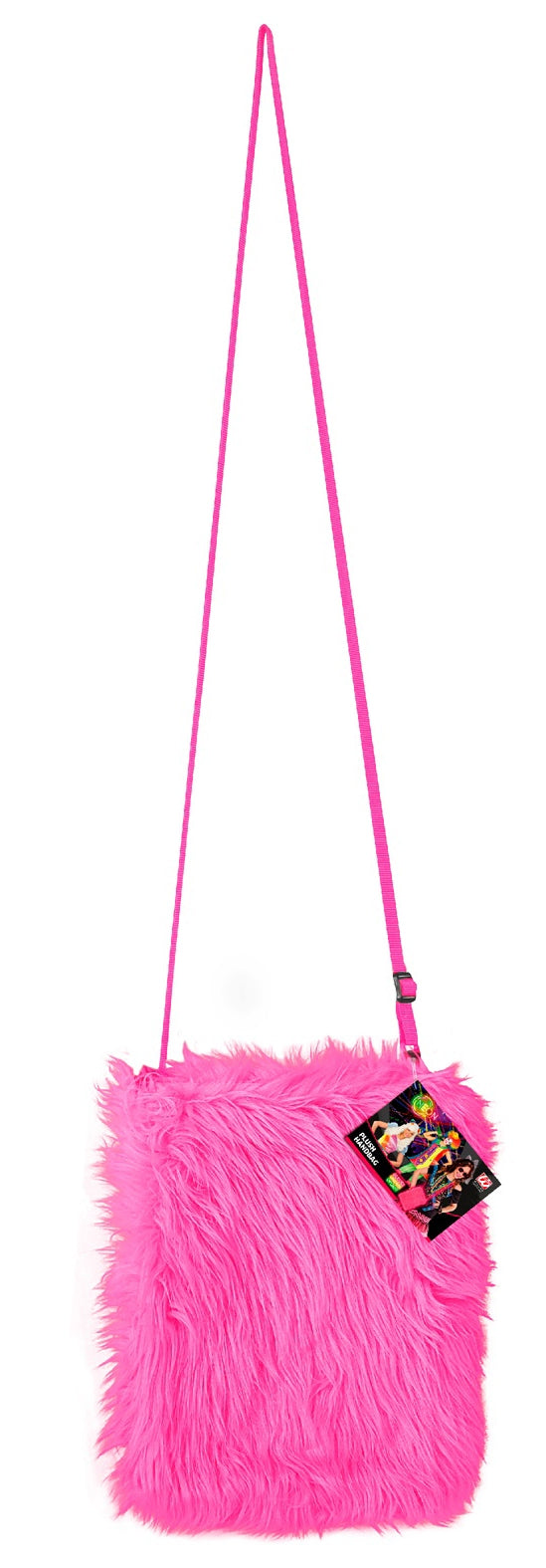Flauschige Plüsch Handtasche neon pink – - Main Image